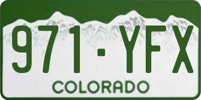 CO license plate 971YFX