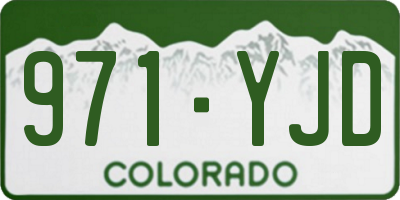 CO license plate 971YJD