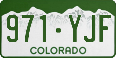 CO license plate 971YJF