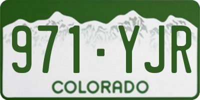 CO license plate 971YJR