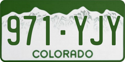 CO license plate 971YJY