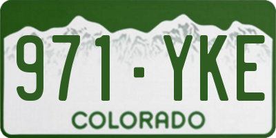 CO license plate 971YKE