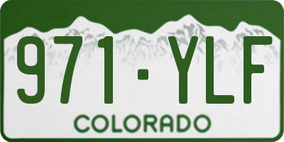 CO license plate 971YLF