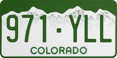 CO license plate 971YLL