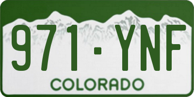 CO license plate 971YNF