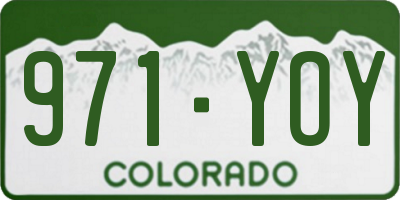 CO license plate 971YOY