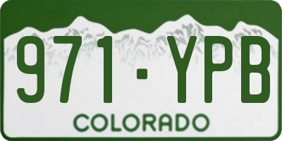 CO license plate 971YPB