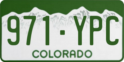 CO license plate 971YPC