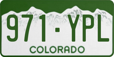 CO license plate 971YPL