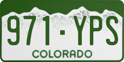 CO license plate 971YPS