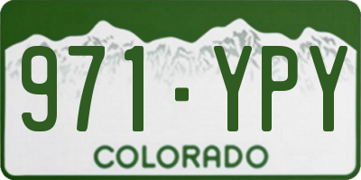 CO license plate 971YPY