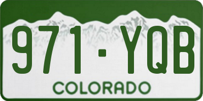 CO license plate 971YQB
