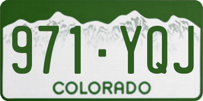 CO license plate 971YQJ