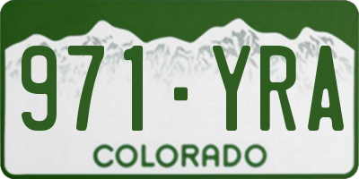 CO license plate 971YRA