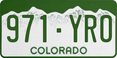 CO license plate 971YRO