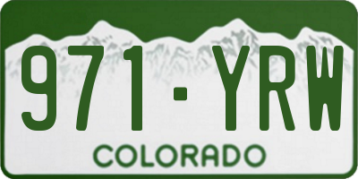 CO license plate 971YRW