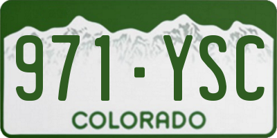 CO license plate 971YSC