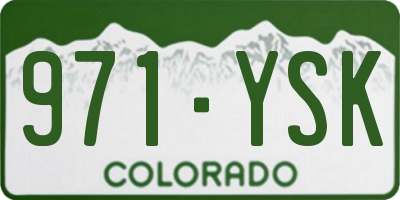 CO license plate 971YSK