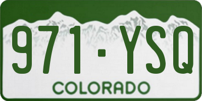 CO license plate 971YSQ