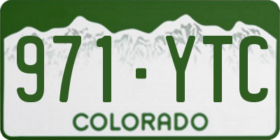 CO license plate 971YTC
