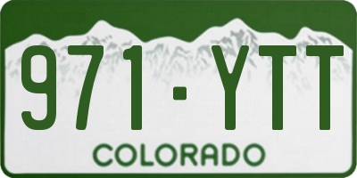 CO license plate 971YTT