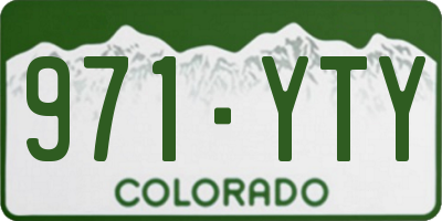 CO license plate 971YTY