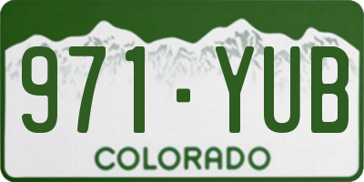 CO license plate 971YUB
