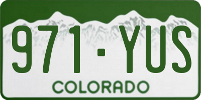 CO license plate 971YUS