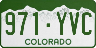 CO license plate 971YVC