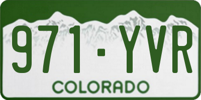 CO license plate 971YVR