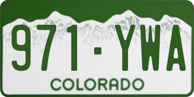 CO license plate 971YWA