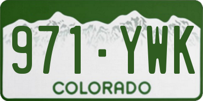 CO license plate 971YWK