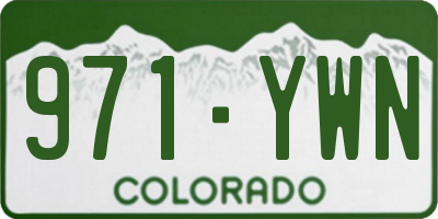 CO license plate 971YWN
