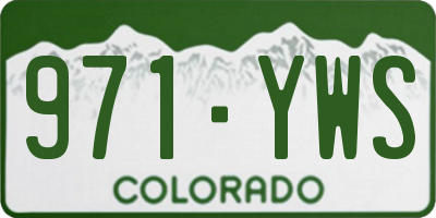 CO license plate 971YWS