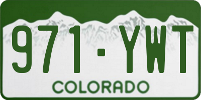 CO license plate 971YWT