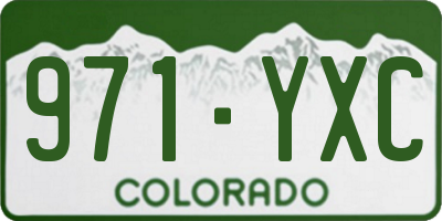 CO license plate 971YXC