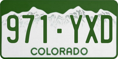 CO license plate 971YXD