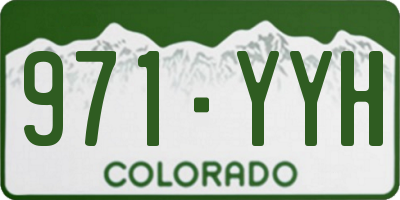 CO license plate 971YYH