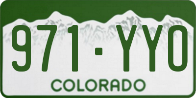 CO license plate 971YYO