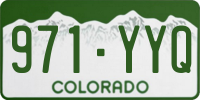 CO license plate 971YYQ