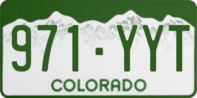 CO license plate 971YYT