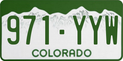 CO license plate 971YYW