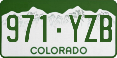 CO license plate 971YZB