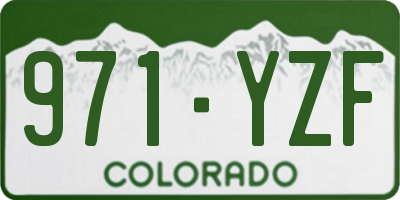 CO license plate 971YZF