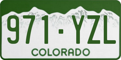 CO license plate 971YZL