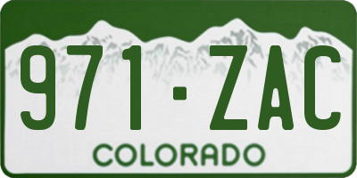 CO license plate 971ZAC