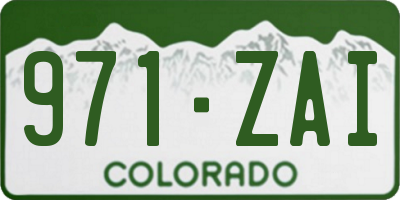 CO license plate 971ZAI