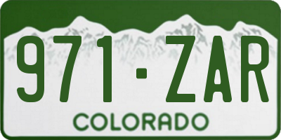 CO license plate 971ZAR