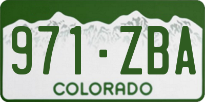 CO license plate 971ZBA