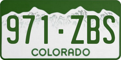 CO license plate 971ZBS